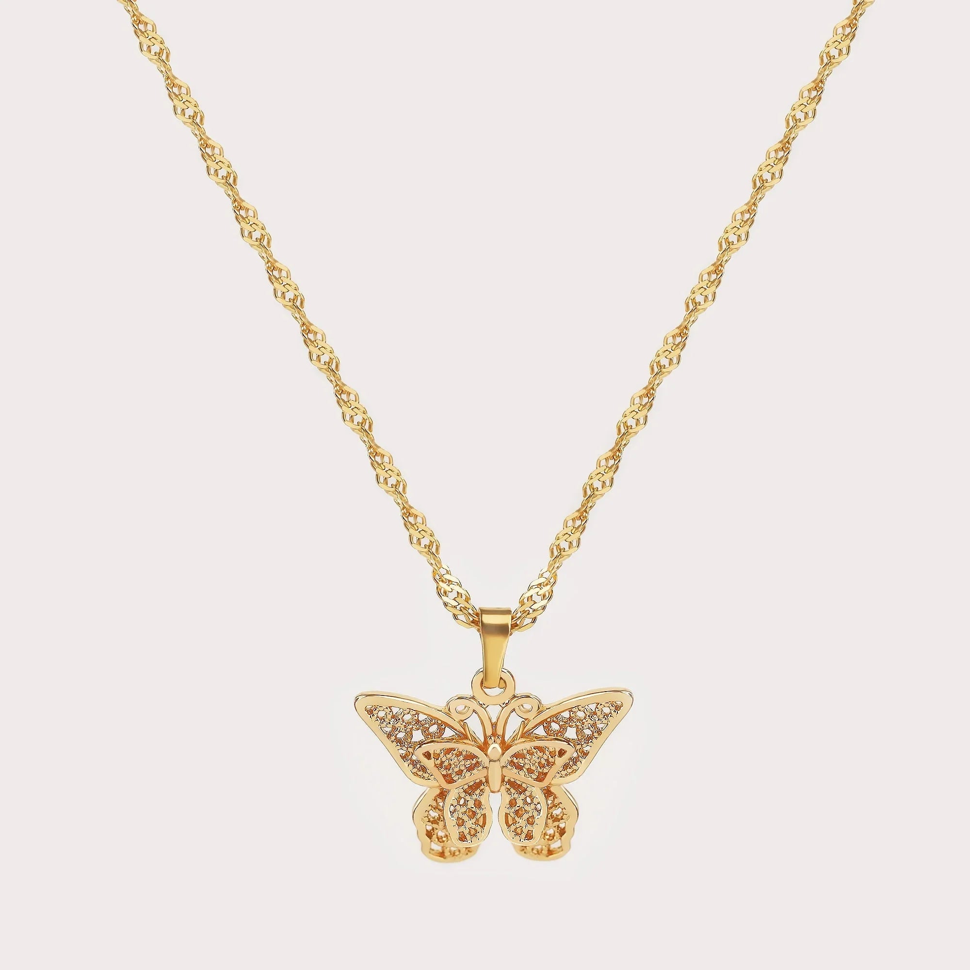 Butterfly Glow Pendant Necklace
